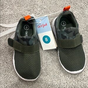 Cat & Jack Green Sneakers with Elastic Strap and Breathable Mesh